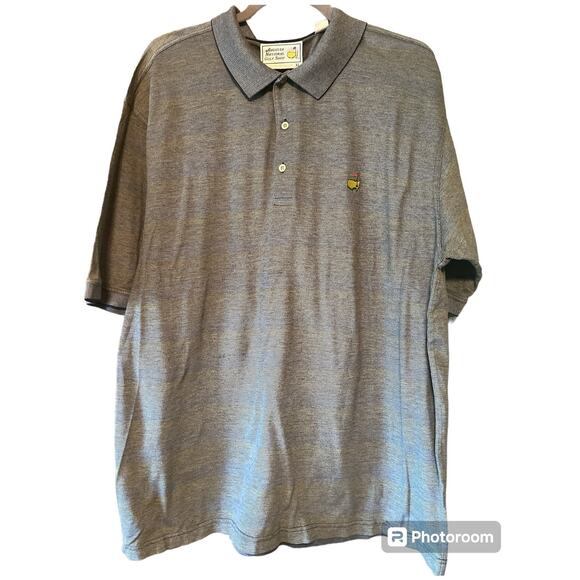 Masters Golf Augusta National Blue/Gray Stripe Knit Polo XL - Picture 1 of 5